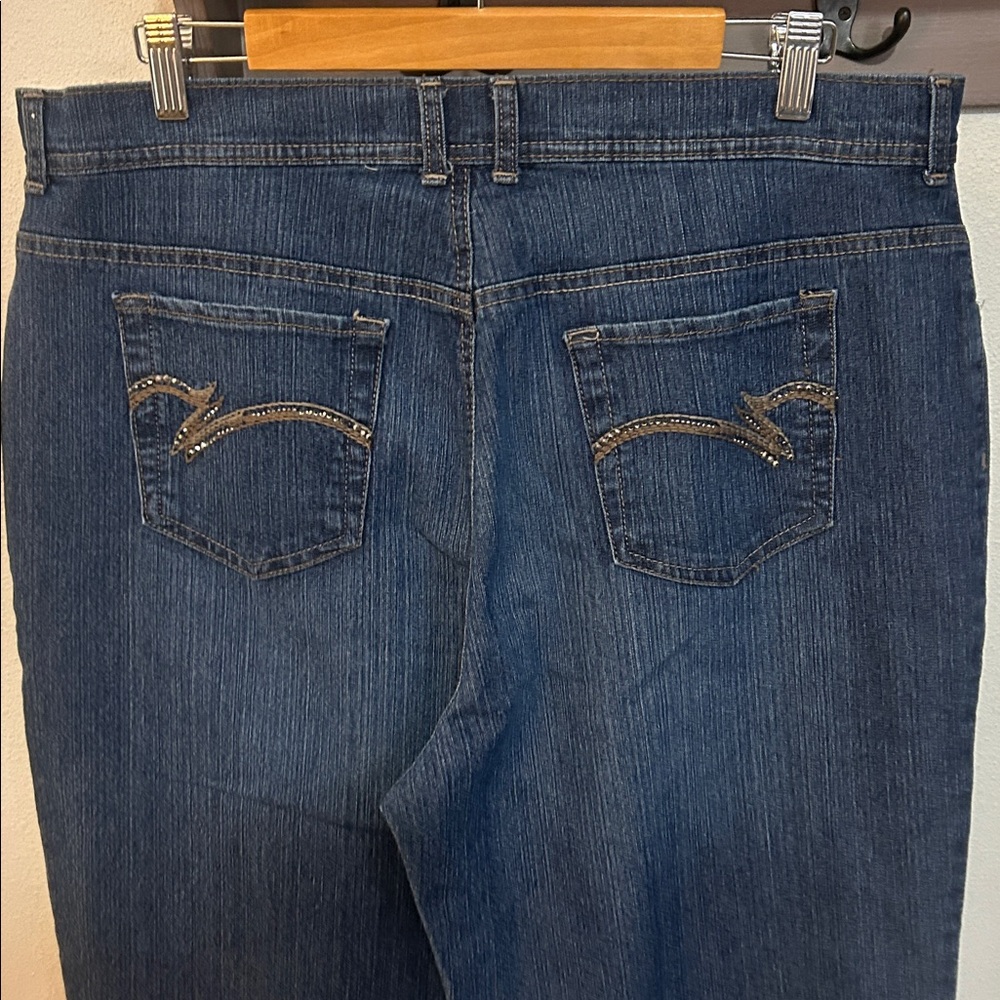 Gloria Vanderbilt Dark Blue Relaxed Jeans size 18 - Picture 5 of 9